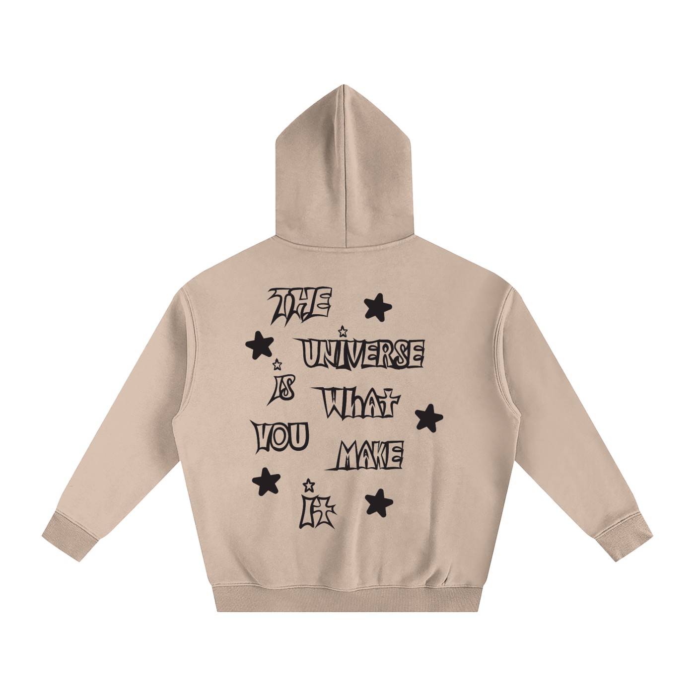 universe hoodie,streetwear hoodie,unisex streetwear,minimalist hoodie,oversized hoodie,thick cotton hoodie,drop shoulder hoodie,autumn winter hoodie,neutral tone hoodie,street fashion