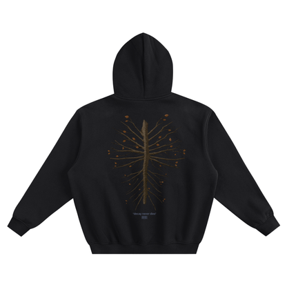 decay never dies hoodie,unisex oversized hoodie,streetwear art hoodie,vintage wash hoodie,heavyweight cotton hoodie,graphic hoodie unisex,drop shoulder hoodie,oversized pullover hoodie,minimalist streetwear hoodie