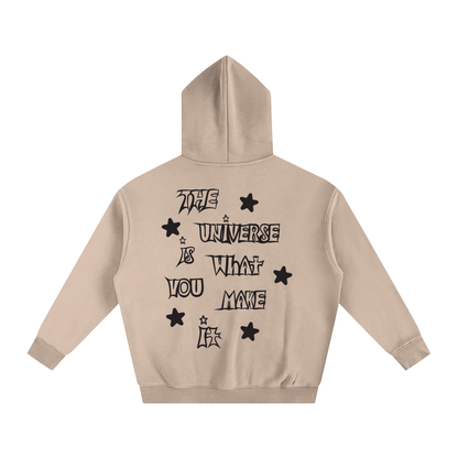 universe hoodie,streetwear hoodie,unisex streetwear,minimalist hoodie,oversized hoodie,thick cotton hoodie,drop shoulder hoodie,autumn winter hoodie,neutral tone hoodie,street fashion