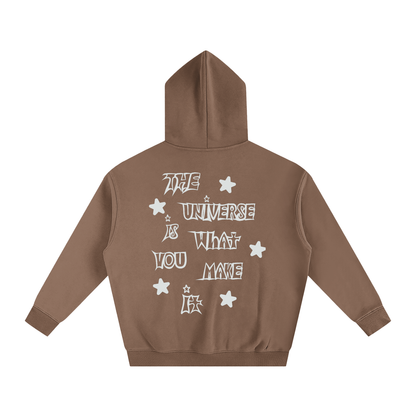 universe hoodie,streetwear hoodie,unisex streetwear,minimalist hoodie,oversized hoodie,thick cotton hoodie,drop shoulder hoodie,autumn winter hoodie,neutral tone hoodie,street fashion