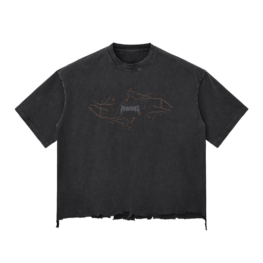 unisex streetwear t-shirt,heavy cotton tee,vintage washed shirt,oversized streetwear,artistic street fashion,minimalist streetwear,unisex graphic tee,drop shoulder tee,washed streetwear clothing,casual streetwear outfit