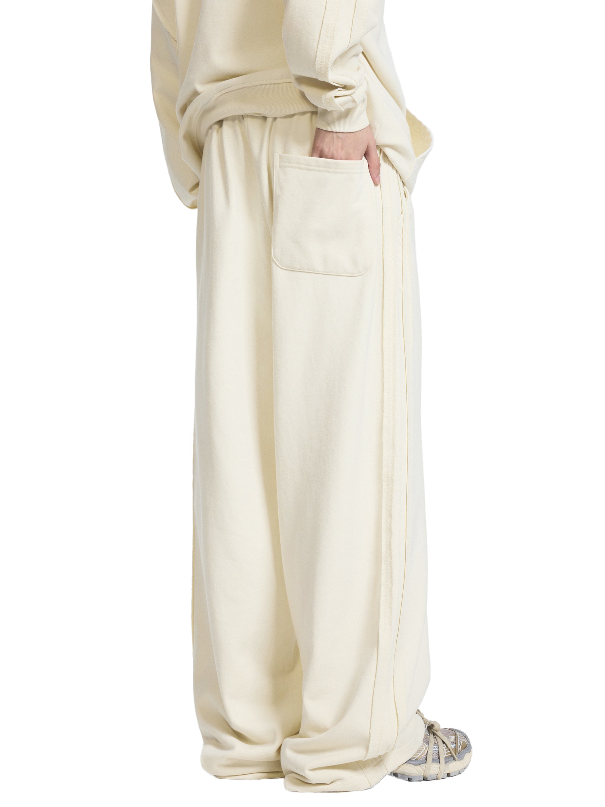 wide fit sweatpants,oversized streetwear pants,unisex streetwear sweats,thick cotton joggers,relaxed fit sweatpants,minimalist streetwear pants,heavy sweatpants,casual daily pants,drop shoulder outfit,streetwear bottoms